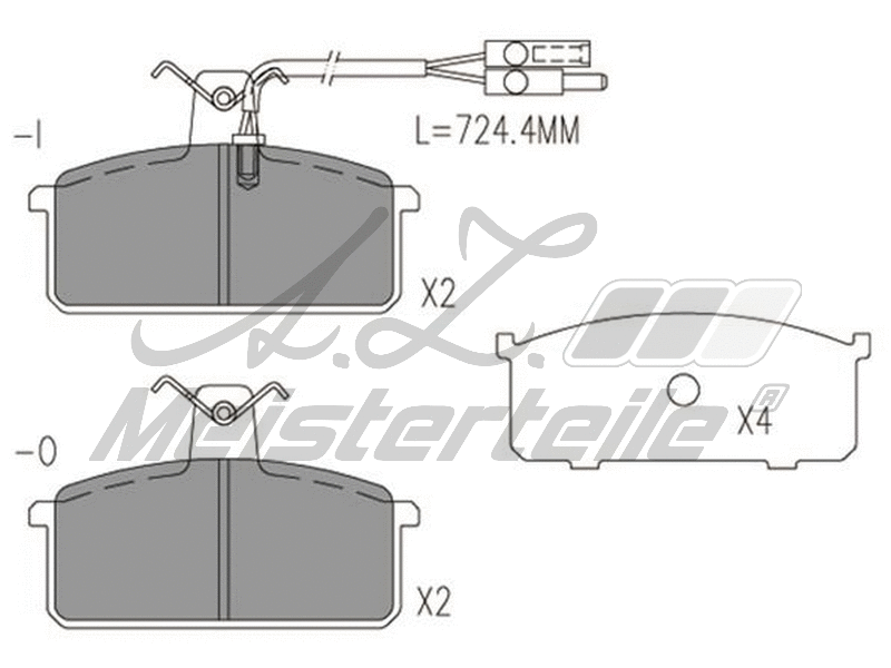 Brake Pad Set, disc brake (AZMT-44-022-2337)