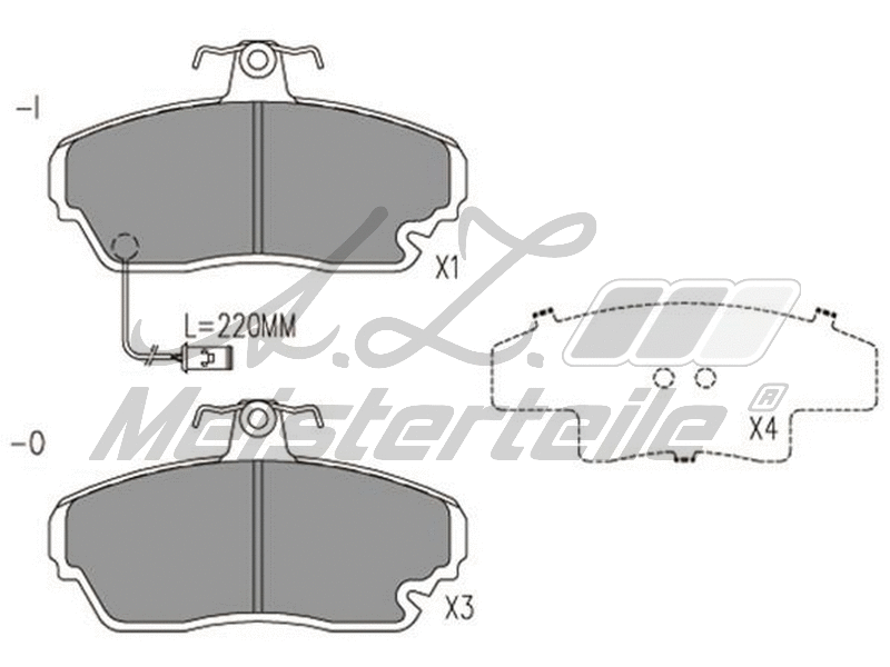 Brake Pad Set, disc brake (AZMT-44-022-1947)