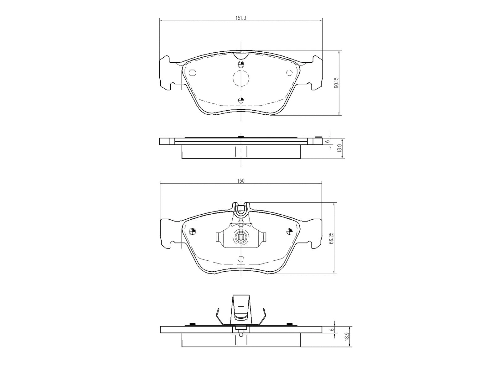 Brake Pad Set, disc brake (AZMT-44-022-1009)