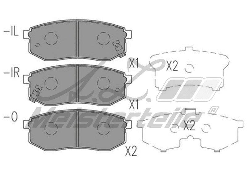 Brake Pad Set, disc brake (AZMT-44-022-2283)