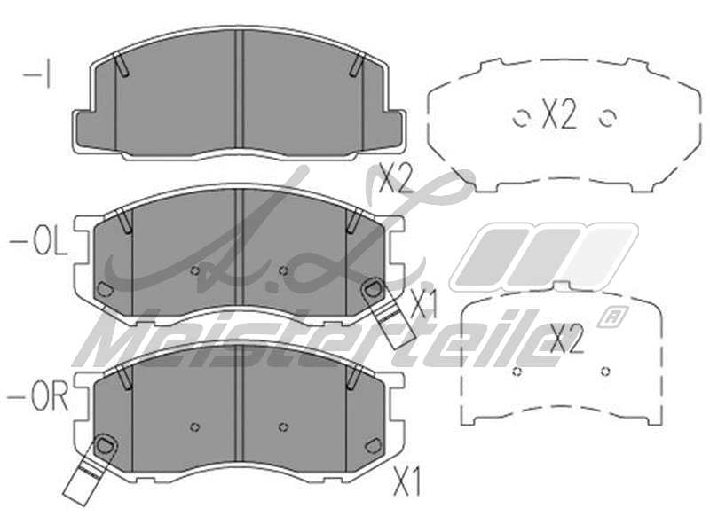 Brake Pad Set, disc brake (AZMT-44-022-2323)