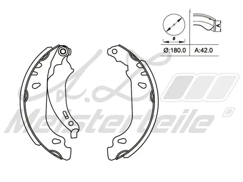 Brake Shoe Set (AZMT-44-026-1008)