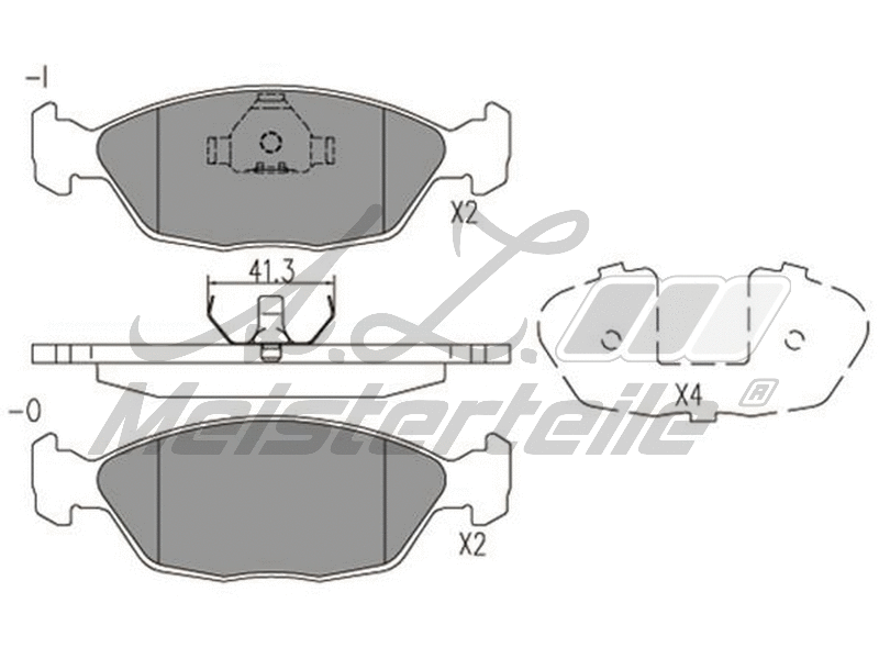 Brake Pad Set, disc brake (AZMT-44-022-2581)