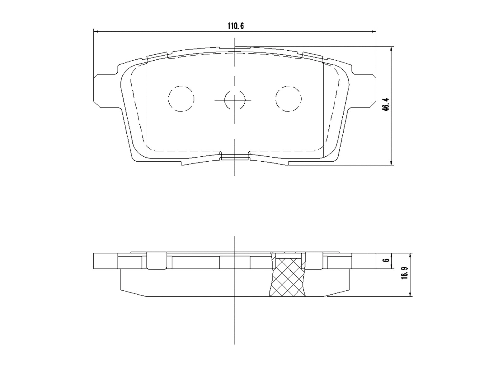 Brake Pad Set, disc brake (AZMT-44-022-1350)