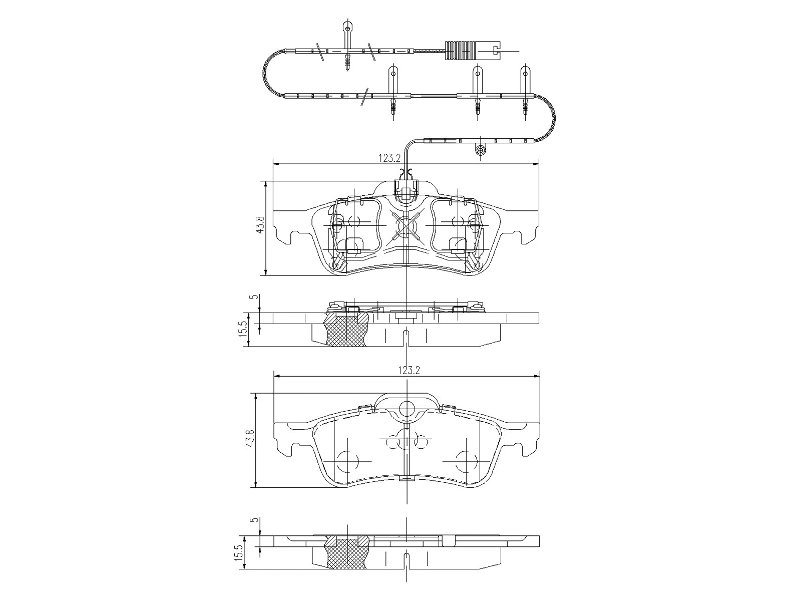 Brake Pad Set, disc brake (AZMT-44-022-1192)