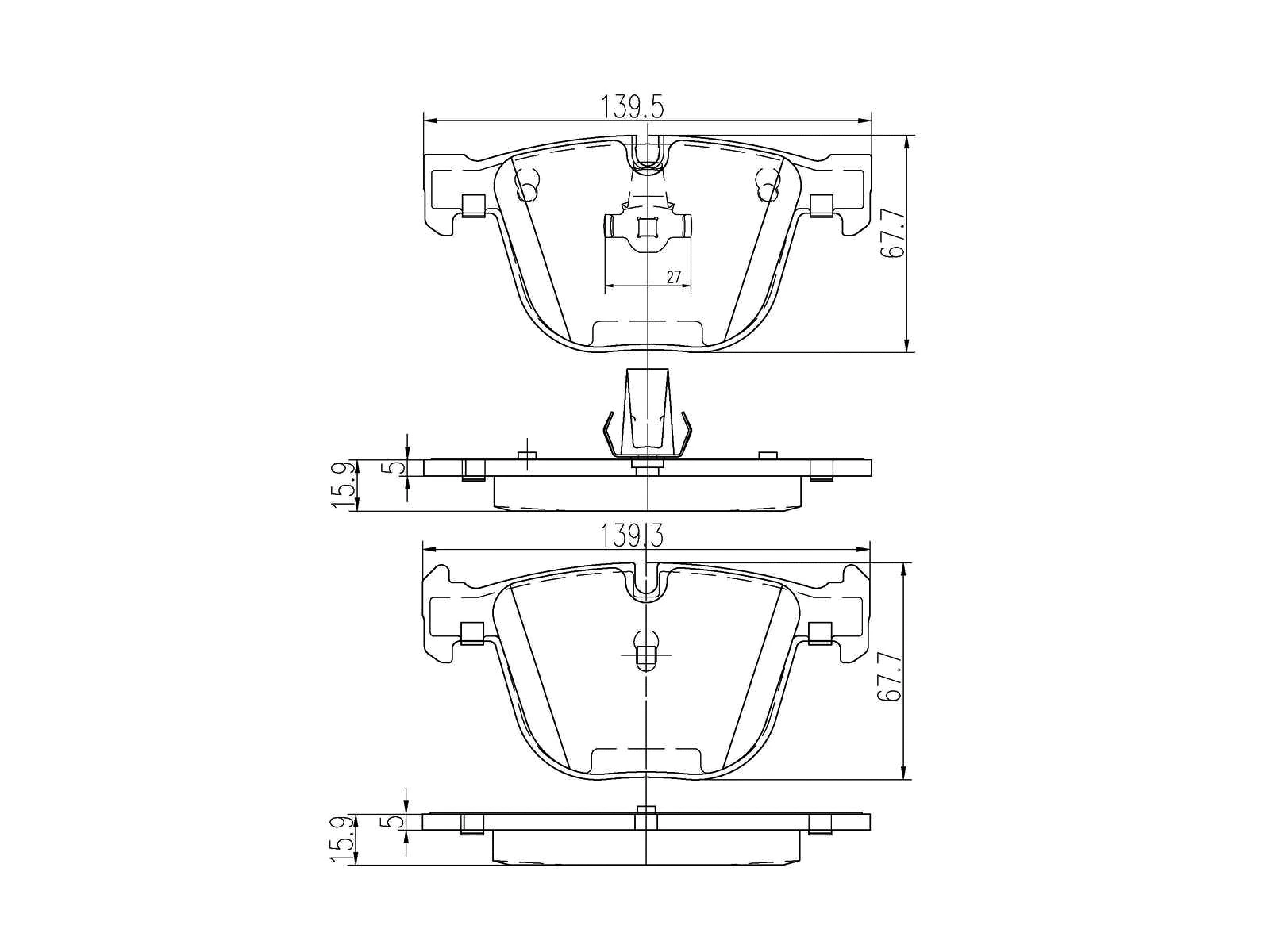 Brake Pad Set, disc brake (AZMT-44-022-1191)