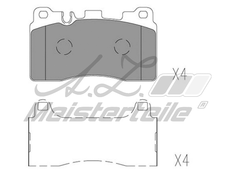 Brake Pad Set, disc brake (AZMT-44-022-2051)