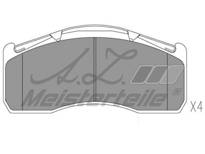 Brake Pad Set, disc brake (AZMT-44-022-2372)