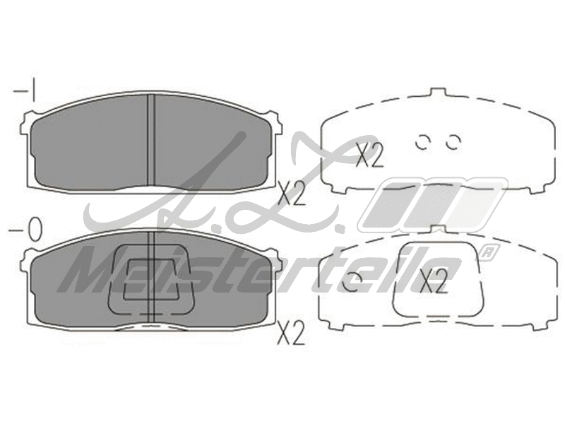 Brake Pad Set, disc brake (AZMT-44-022-2238)