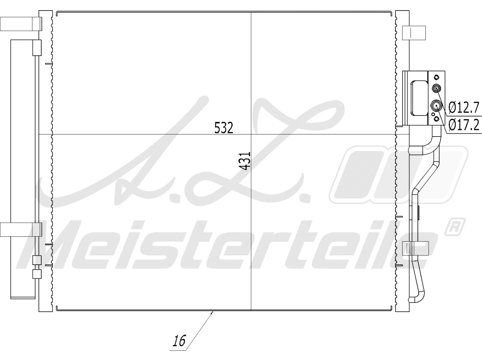 Condenser, air conditioning (AZMT-45-030-1504)