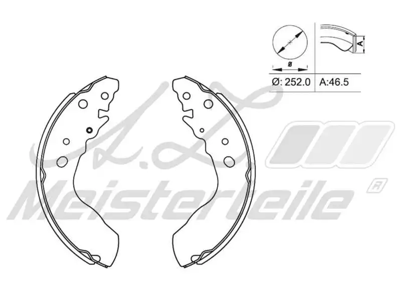 Brake Shoe Set (AZMT-44-026-1171)