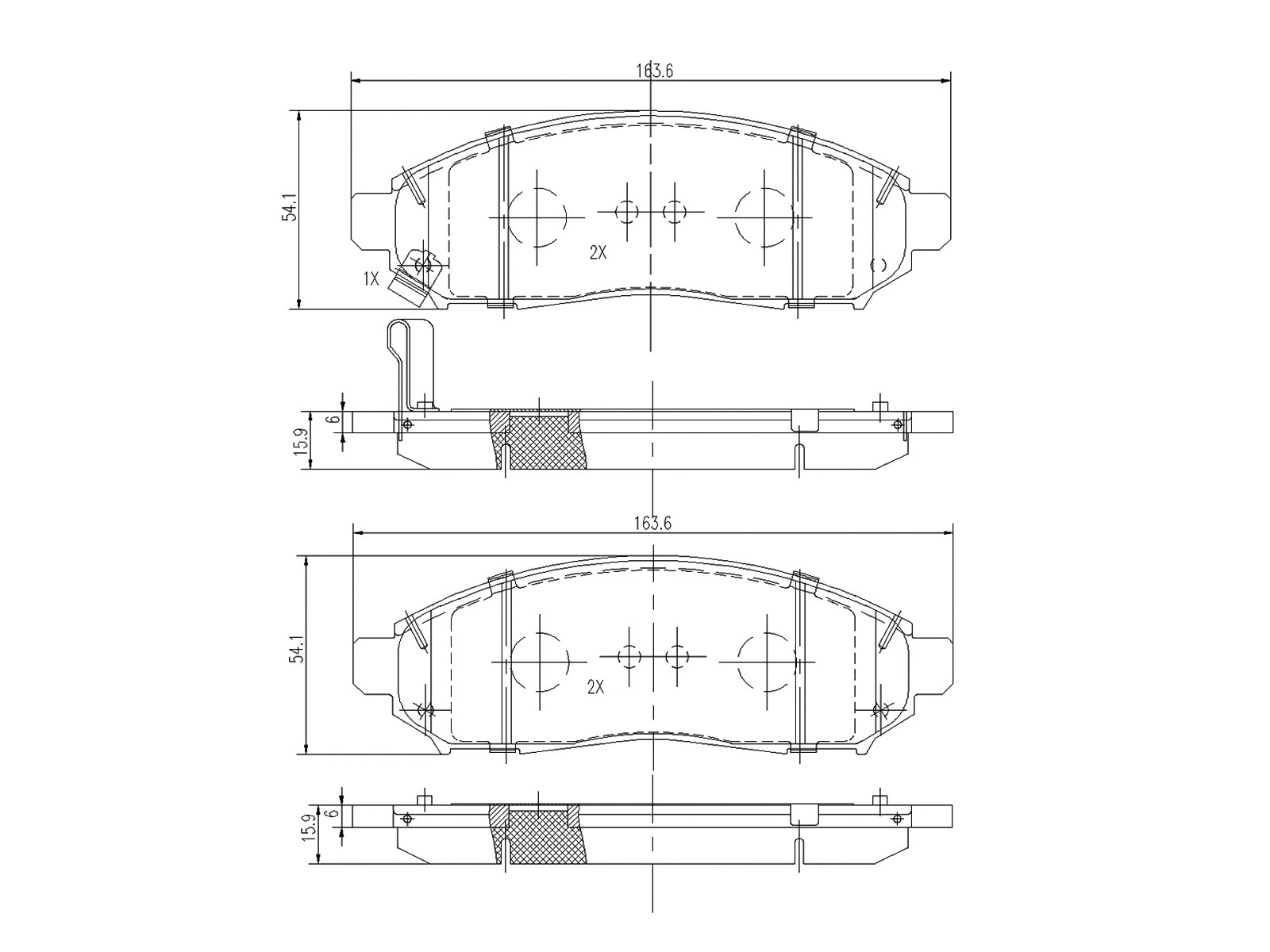 Brake Pad Set, disc brake (AZMT-44-022-1272)