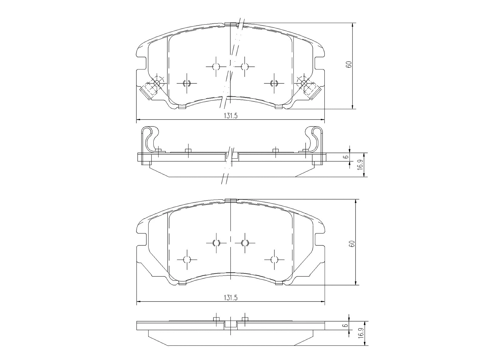 Brake Pad Set, disc brake (AZMT-44-022-1203)