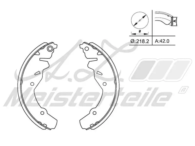 Brake Shoe Set (AZMT-44-026-1442)