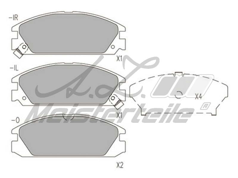 Brake Pad Set, disc brake (AZMT-44-022-2416)