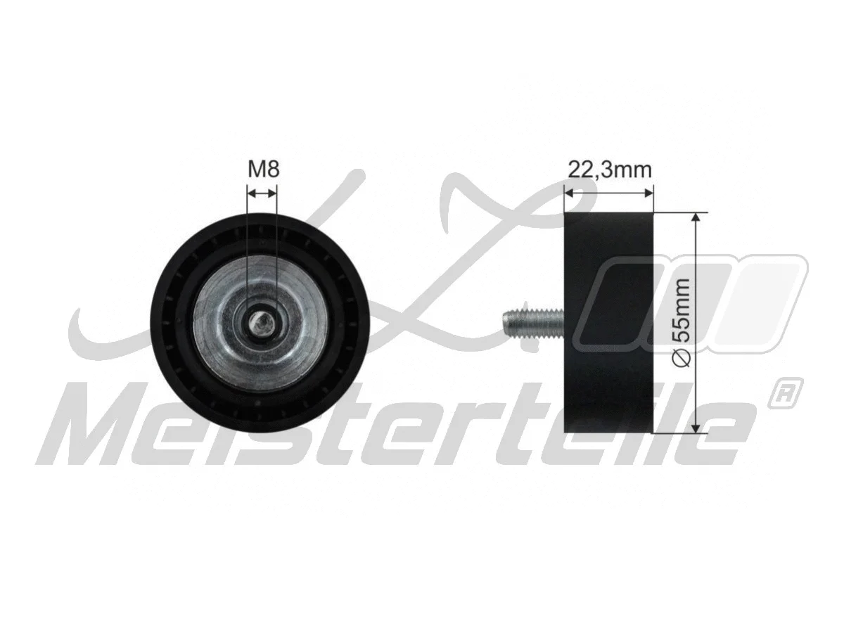Deflection/Guide Pulley, V-ribbed belt (AZMT-20-031-1426)