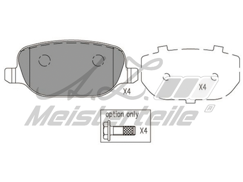 Brake Pad Set, disc brake (AZMT-44-022-1550)