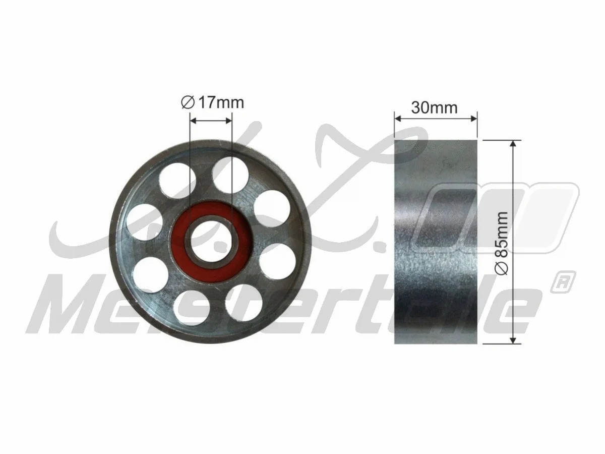 Deflection/Guide Pulley, V-ribbed belt (AZMT-20-031-1234)