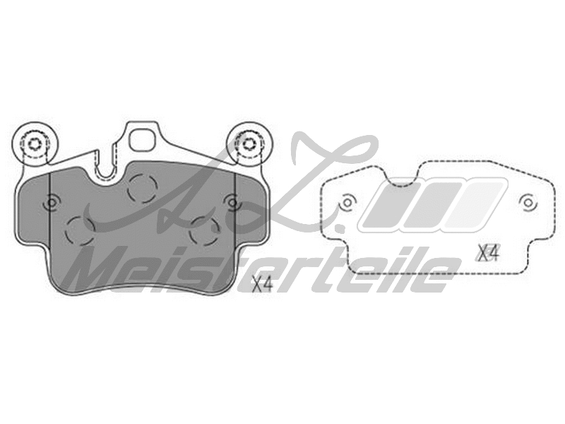 Brake Pad Set, disc brake (AZMT-44-022-1834)
