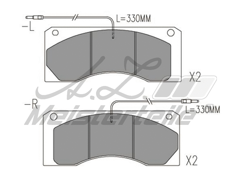 Brake Pad Set, disc brake (AZMT-44-022-2441)