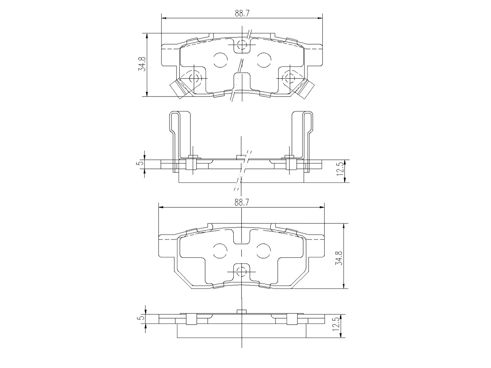 Brake Pad Set, disc brake (AZMT-44-022-1377)