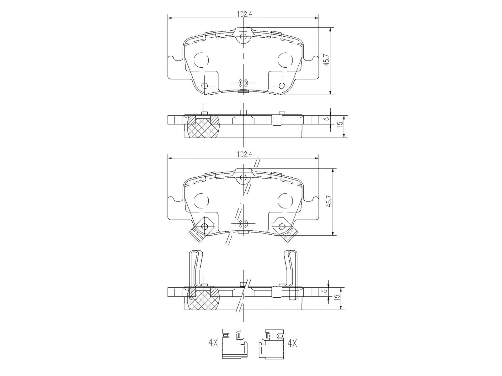 Brake Pad Set, disc brake (AZMT-44-022-1299)