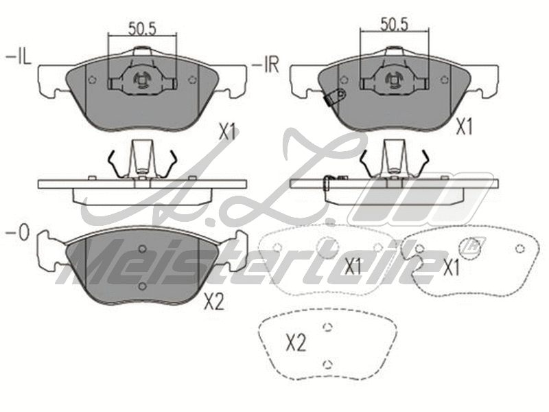 Brake Pad Set, disc brake (AZMT-44-022-2595)