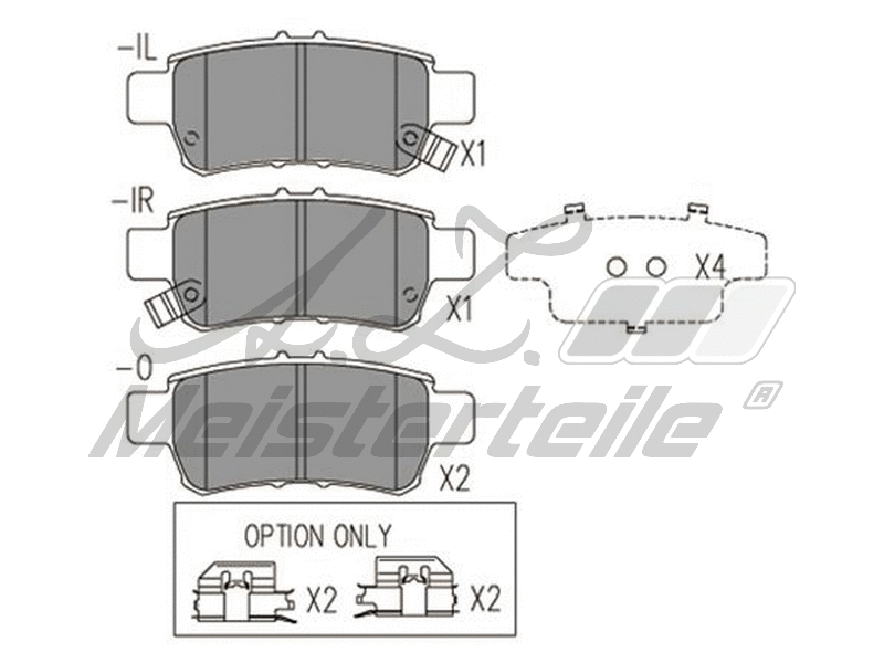 Brake Pad Set, disc brake (AZMT-44-022-2396)