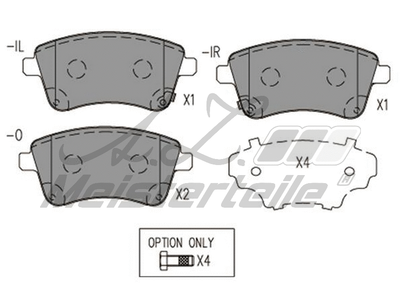 Brake Pad Set, disc brake (AZMT-44-022-1698)