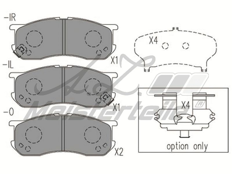 Brake Pad Set, disc brake (AZMT-44-022-2382)