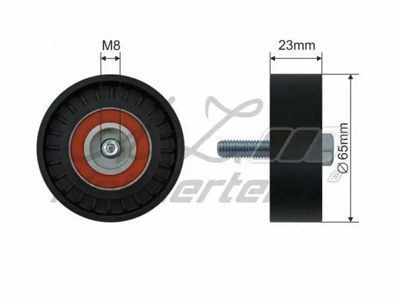 Deflection/Guide Pulley, V-ribbed belt (AZMT-20-031-2081)