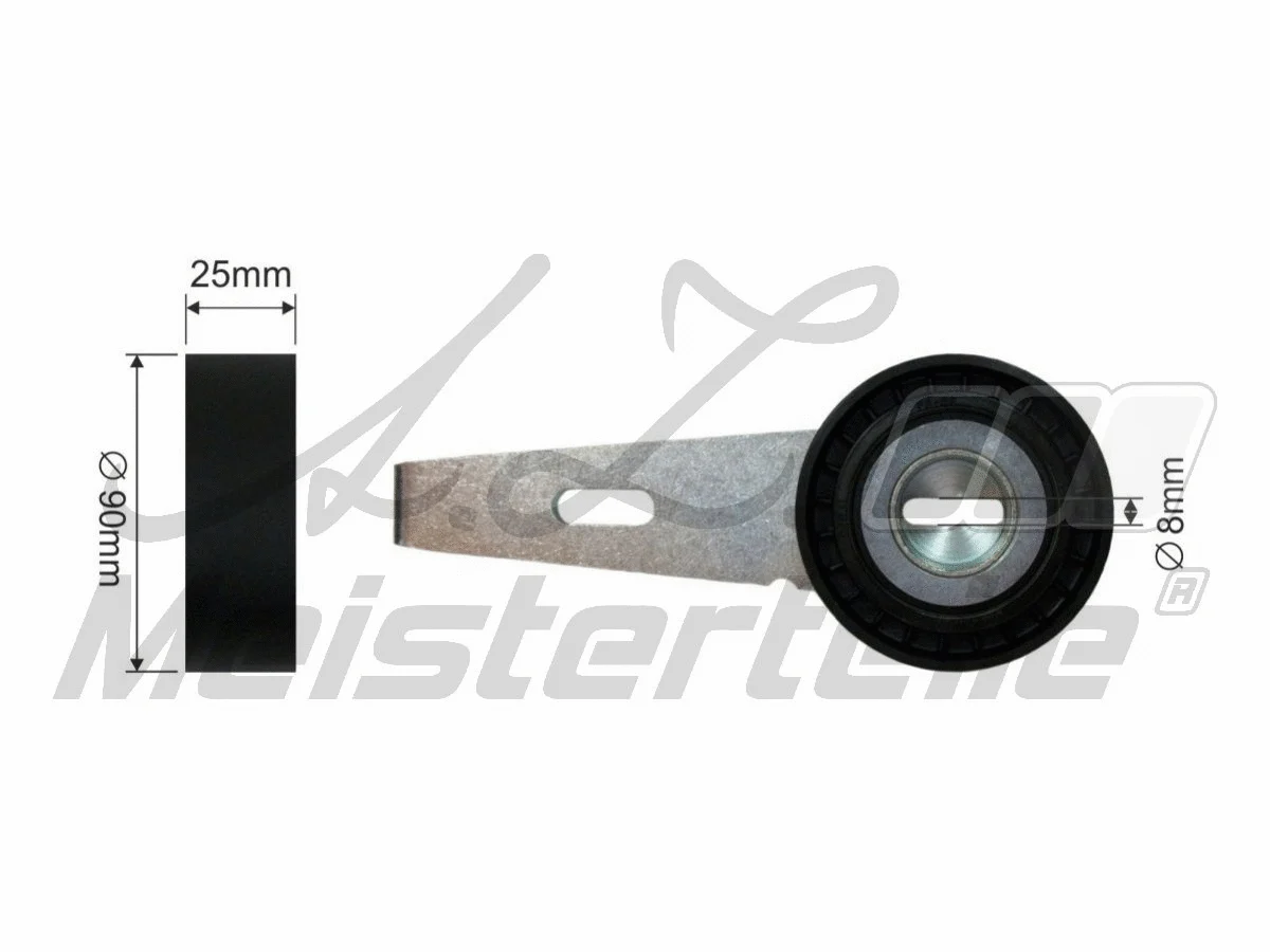 Deflection/Guide Pulley, V-ribbed belt