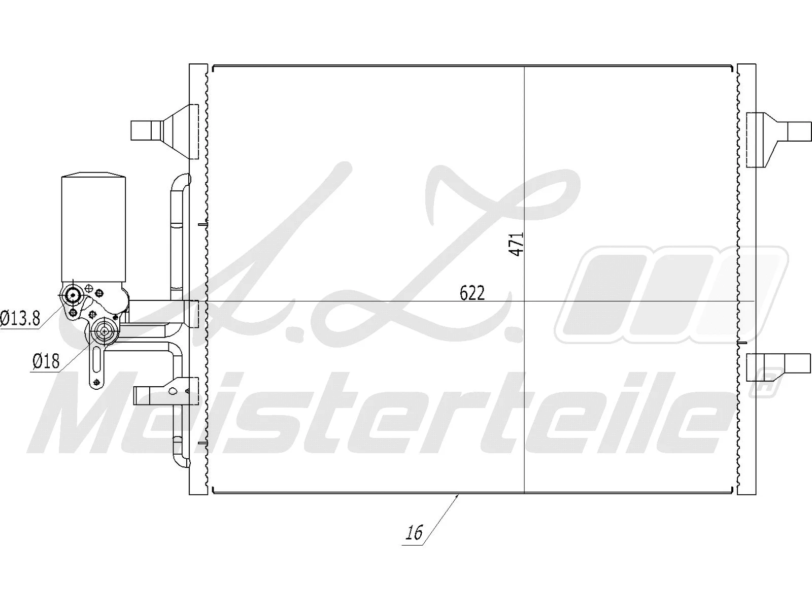 Condenser, air conditioning (AZMT-45-030-1425)