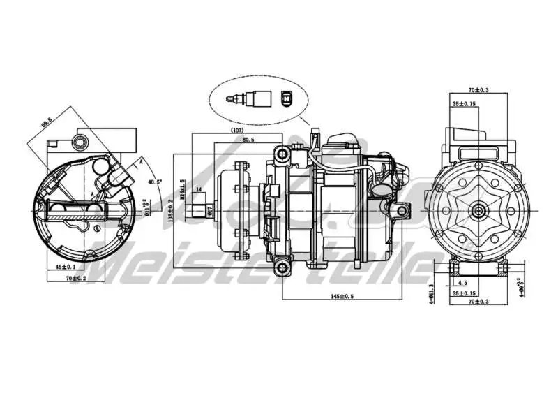 Compressor, air conditioning (AZMT-45-041-1042)