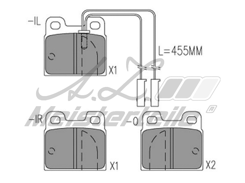 Brake Pad Set, disc brake (AZMT-44-022-1854)