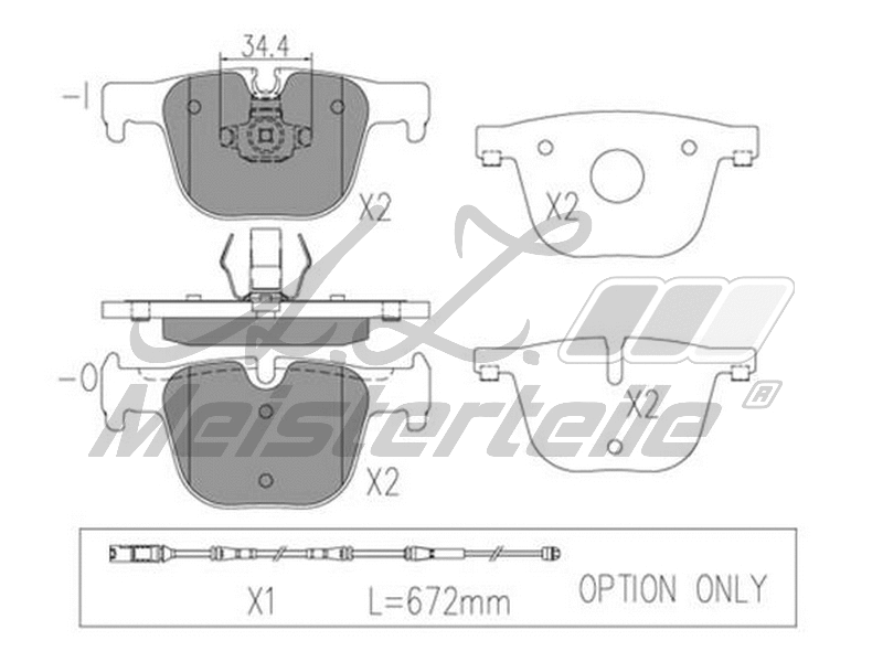 Brake Pad Set, disc brake (AZMT-44-022-1772)