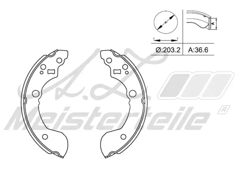 Brake Shoe Set (AZMT-44-026-1428)