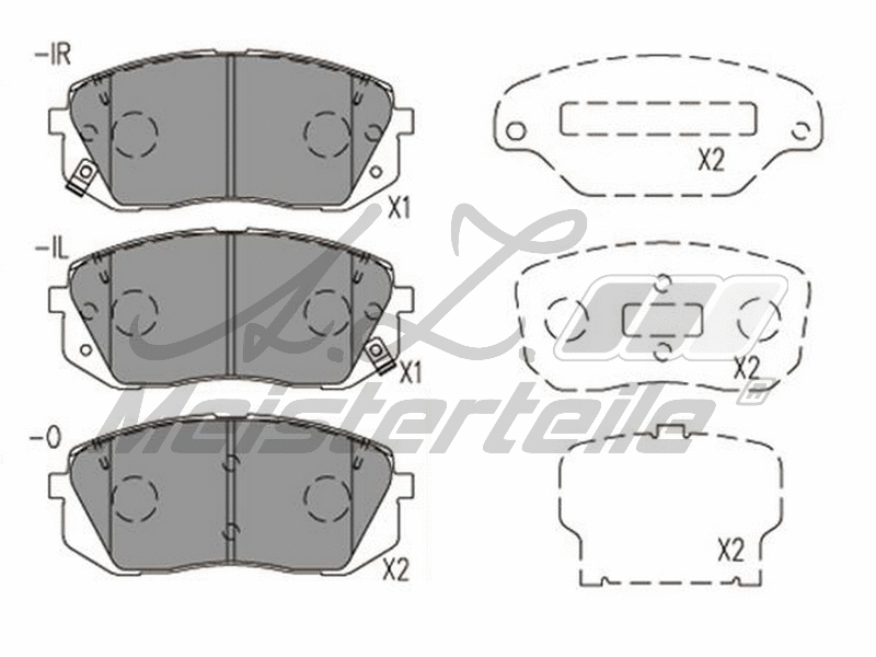 Brake Pad Set, disc brake (AZMT-44-022-2037)