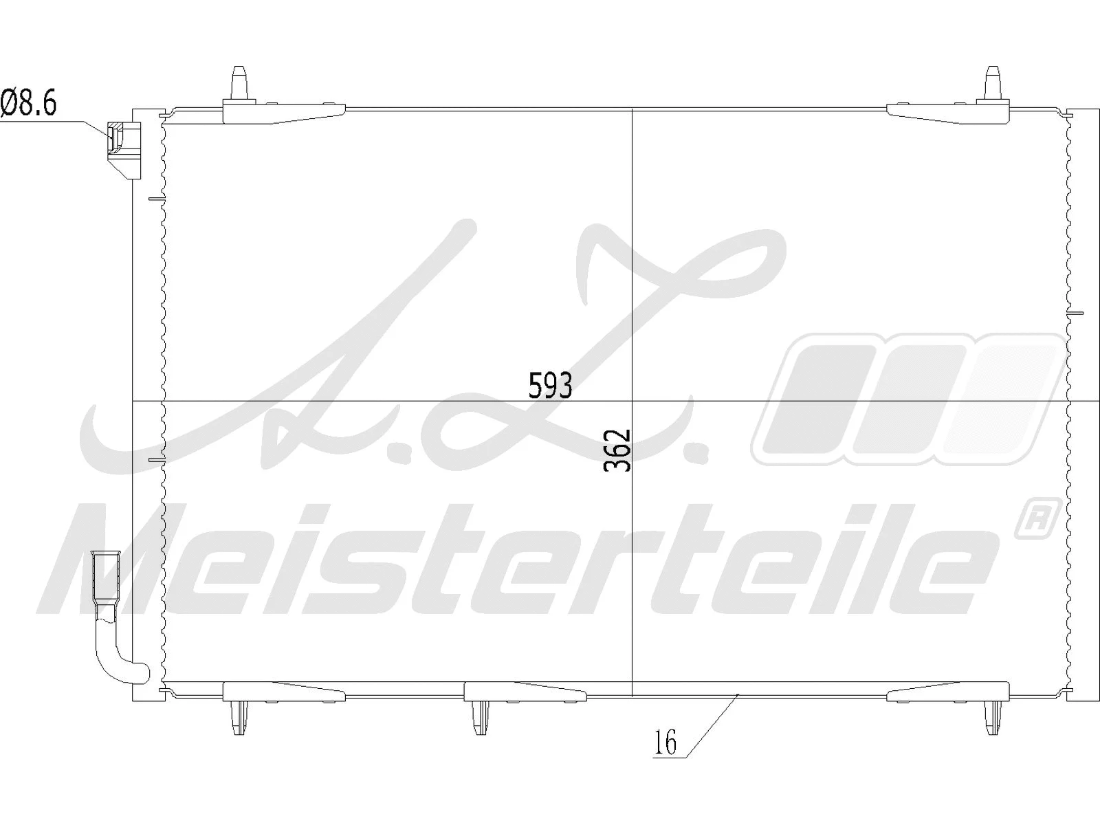 Condenser, air conditioning (AZMT-45-030-1047)