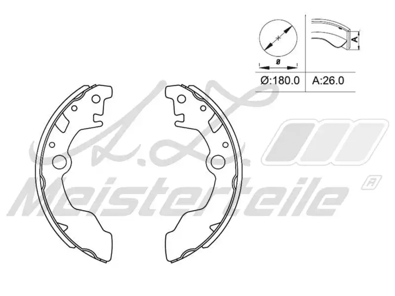 Brake Shoe Set (AZMT-44-026-1335)