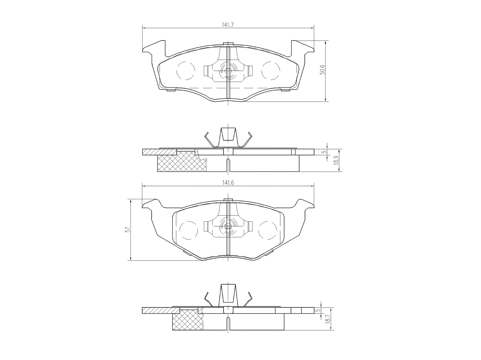 Brake Pad Set, disc brake (AZMT-44-022-1011)
