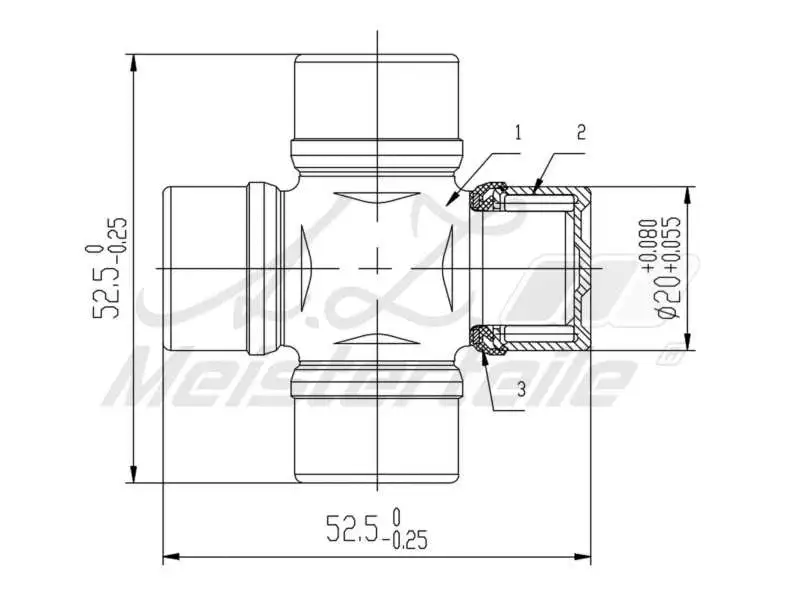 Joint, propshaft (AZMT-42-041-1044)