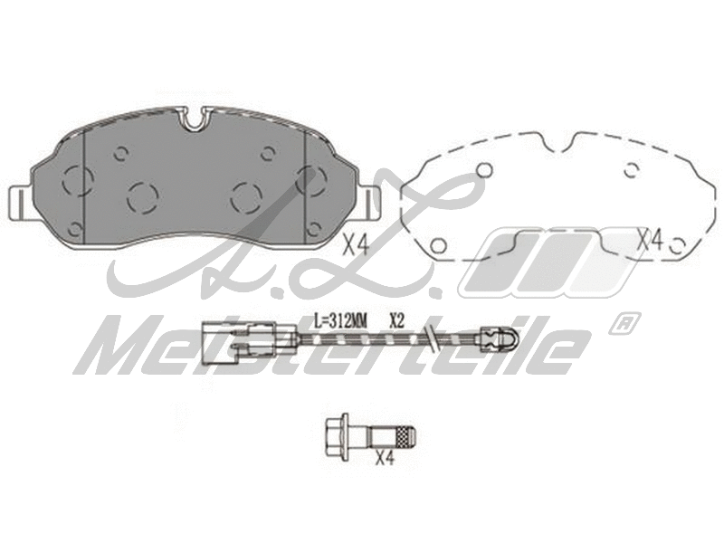 Brake Pad Set, disc brake (AZMT-44-022-2008)