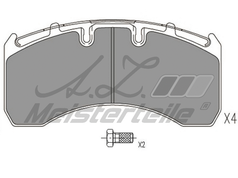 Brake Pad Set, disc brake (AZMT-44-022-2368)