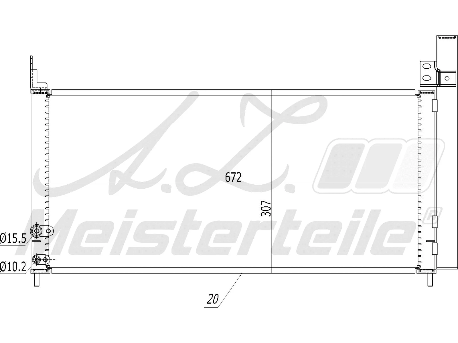 Condenser, air conditioning (AZMT-45-030-1486)
