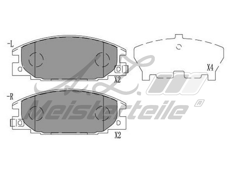 Brake Pad Set, disc brake (AZMT-44-022-2643)