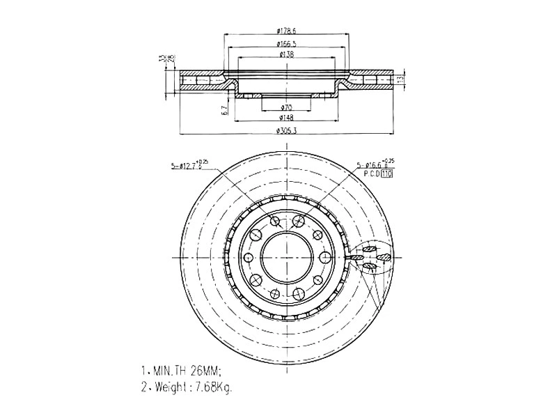 Brake Disc (AZMT-44-024-1235)