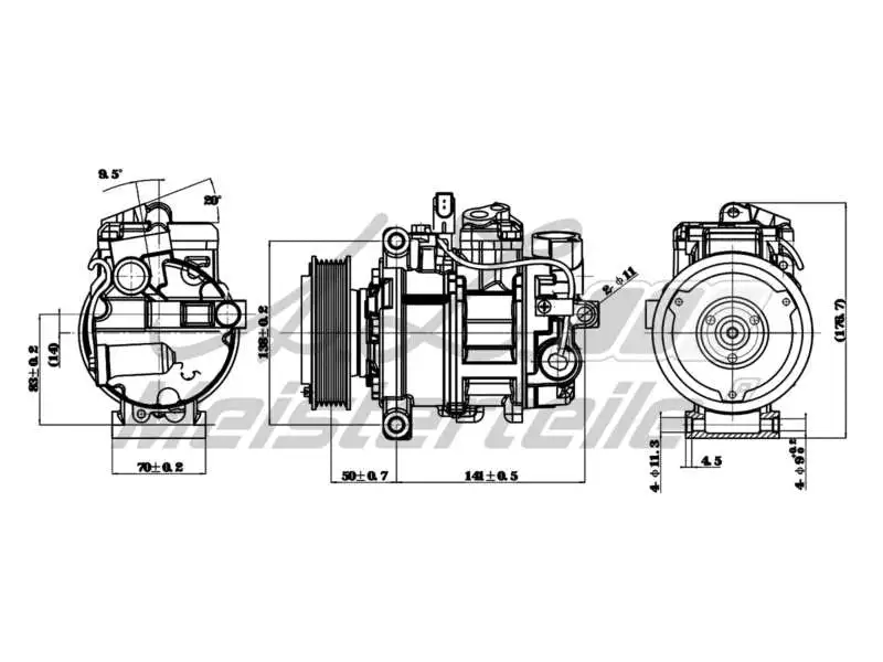 Compressor, air conditioning (AZMT-45-041-1146)