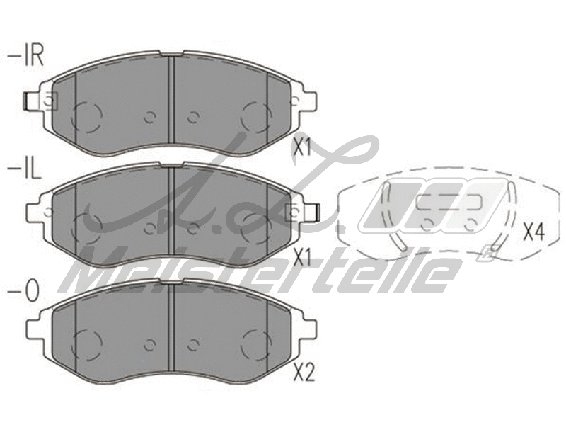 Brake Pad Set, disc brake (AZMT-44-022-2034)