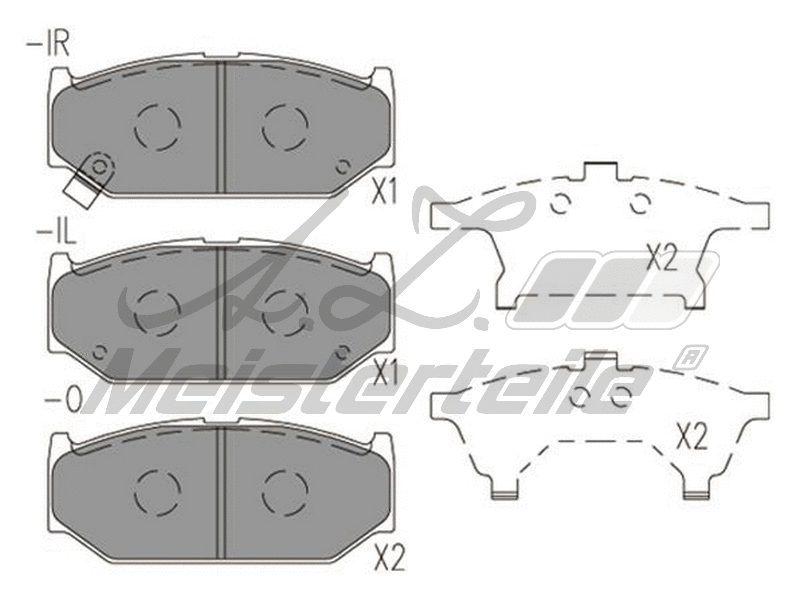 Brake Pad Set, disc brake (AZMT-44-022-1920)